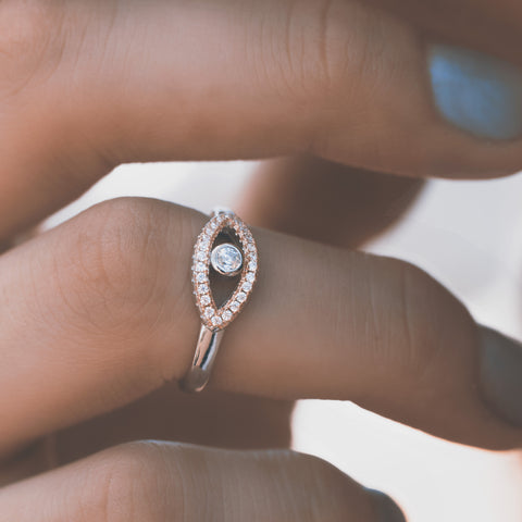 Evil Eye Sterling Silver Ring