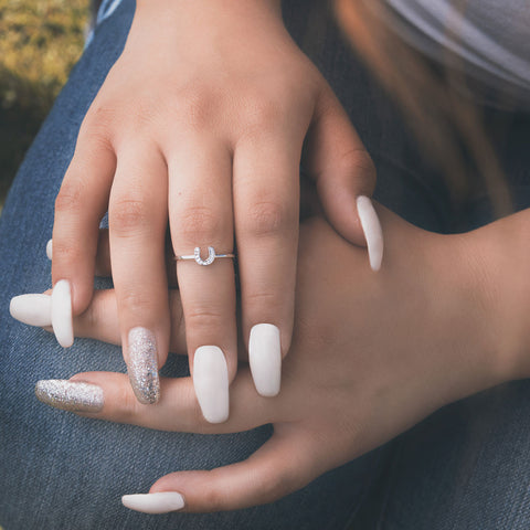 Lucky Sterling Silver Horseshoe Ring