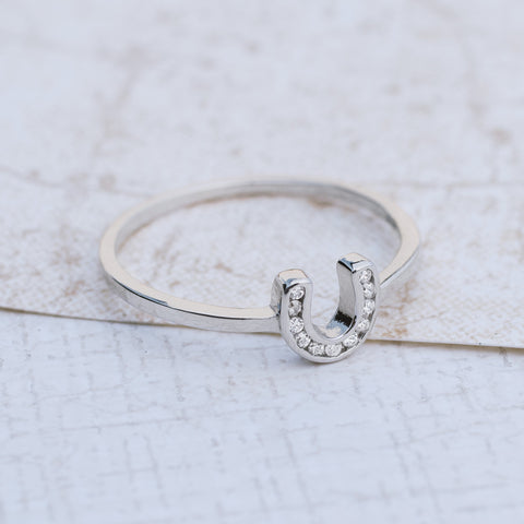 Lucky Sterling Silver Horseshoe Ring - pipercleo.com
