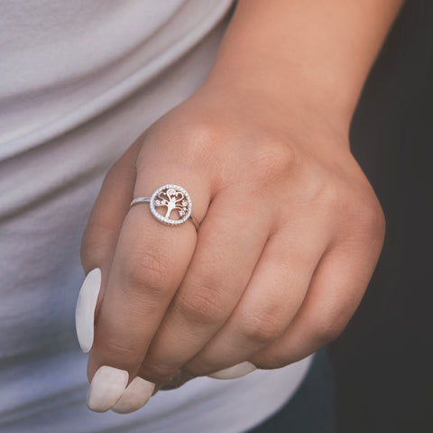 Tree of Life Sterling Silver Ring