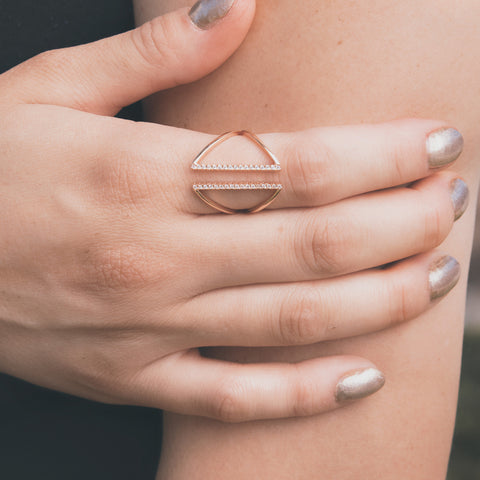 Shield in Rose Gold Ring